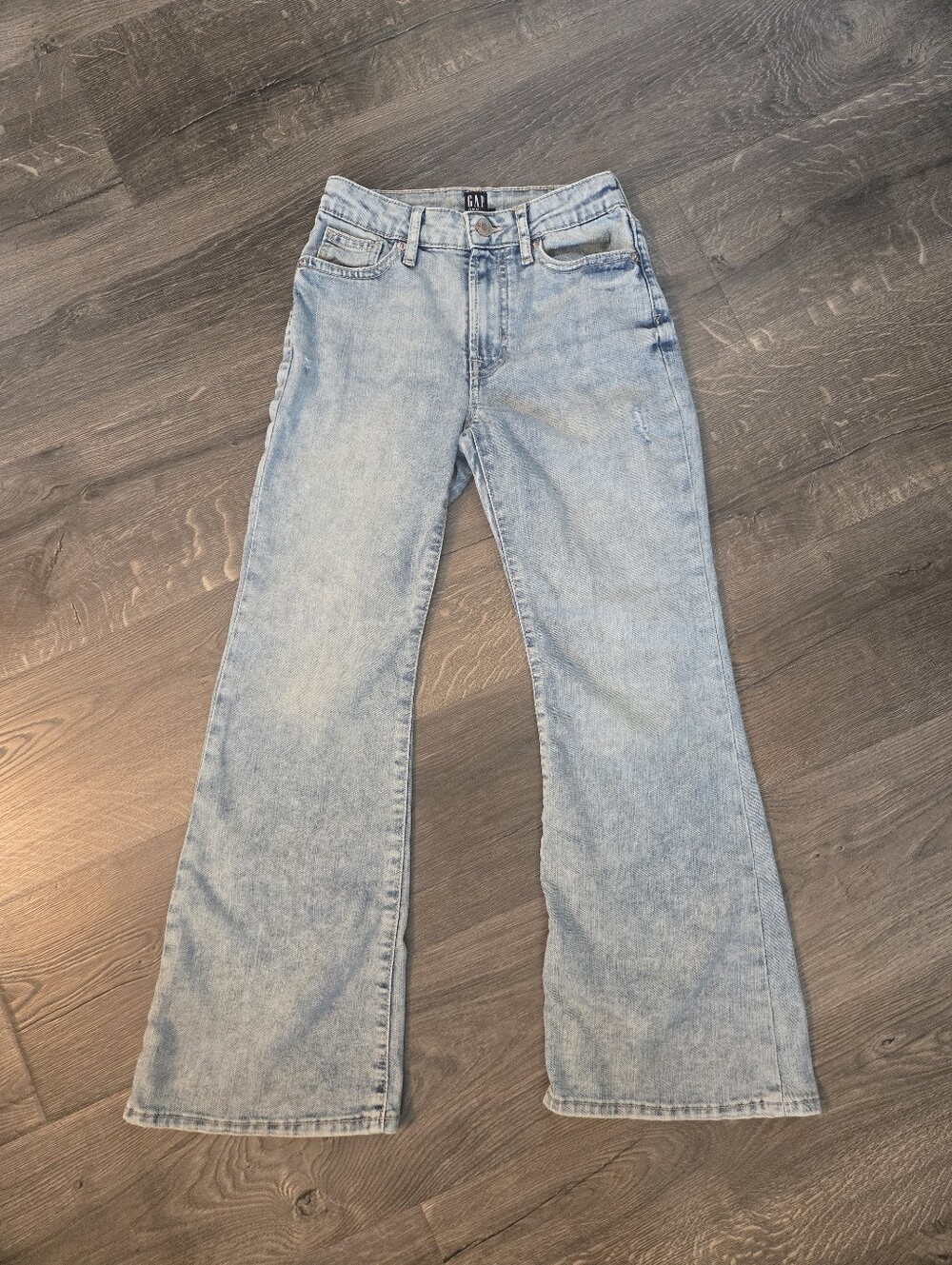 GAP Light Blue High-Rise Flare Jeans